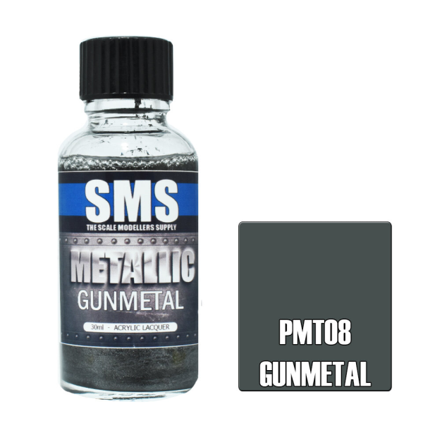 The Scale Modellers Supply (SMS) Metallic GUNMETAL 30ml | 707959821518