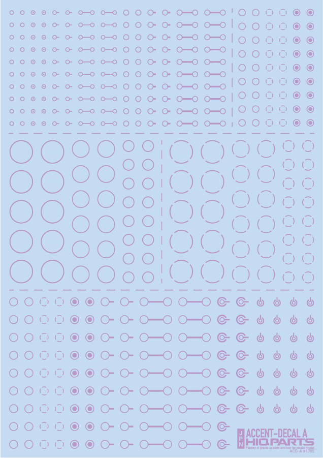 HiQ Parts Accent Decal A Light Purple (1pc) | 4573211372847