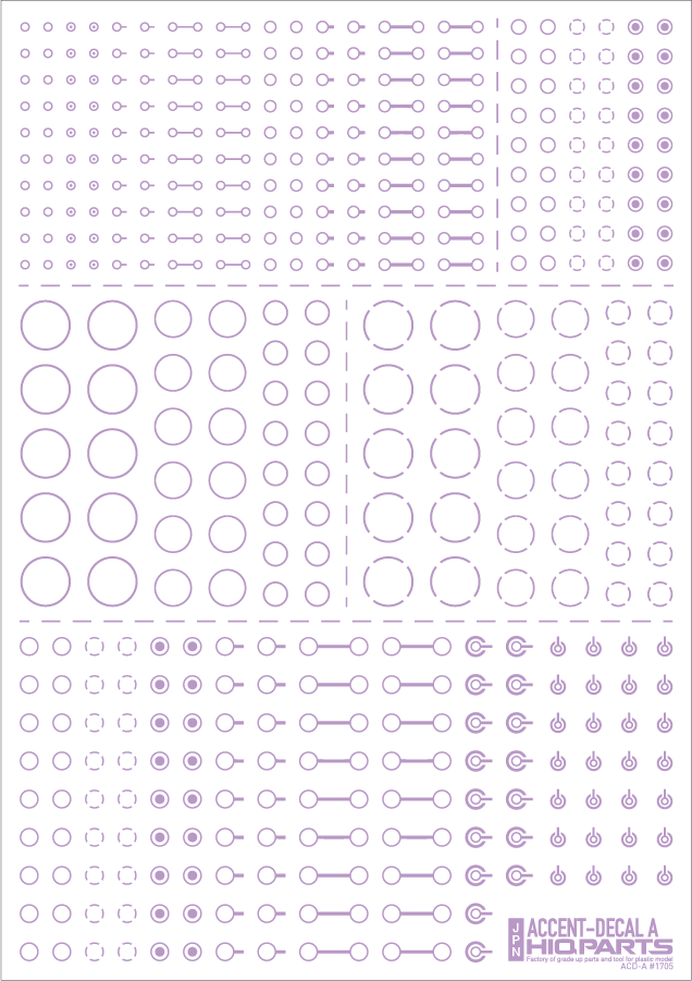HiQ Parts Accent Decal A Light Purple (1pc) | 4573211372847