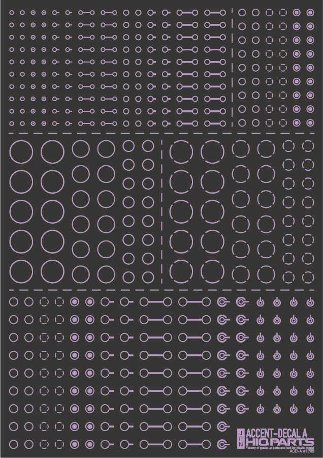 HiQ Parts Accent Decal A Light Purple (1pc) | 4573211372847