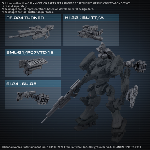 30MM OPTION PARTS SET ARMORED CORE Ⅵ FIRES OF RUBICON WEAPON SET 05 | 4573102685711
