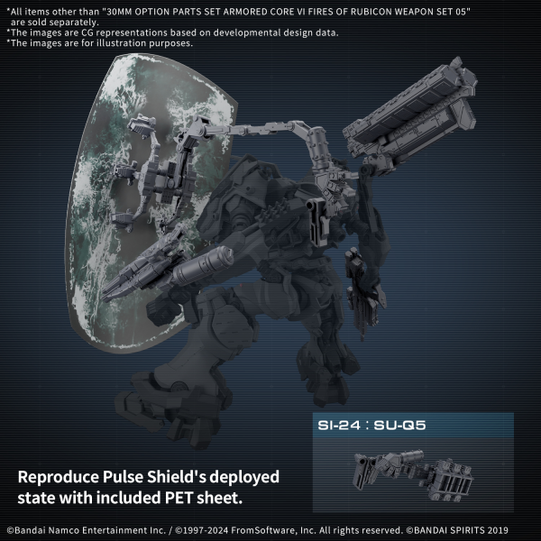 30MM OPTION PARTS SET ARMORED CORE Ⅵ FIRES OF RUBICON WEAPON SET 05 | 4573102685711