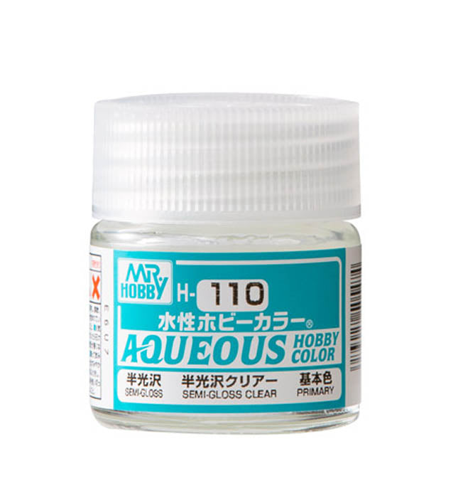 Mr Hobby AQUEOUS HOBBY COLOR - H110 SEMI GLOSS CLEAR | 4973028719734