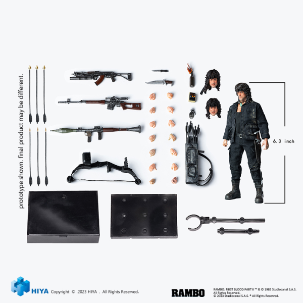 HIYA Toys Exquisite Super Series 1/12 Scale FIRST BLOOD Part III Rambo(6957534202698)(6957534202698)