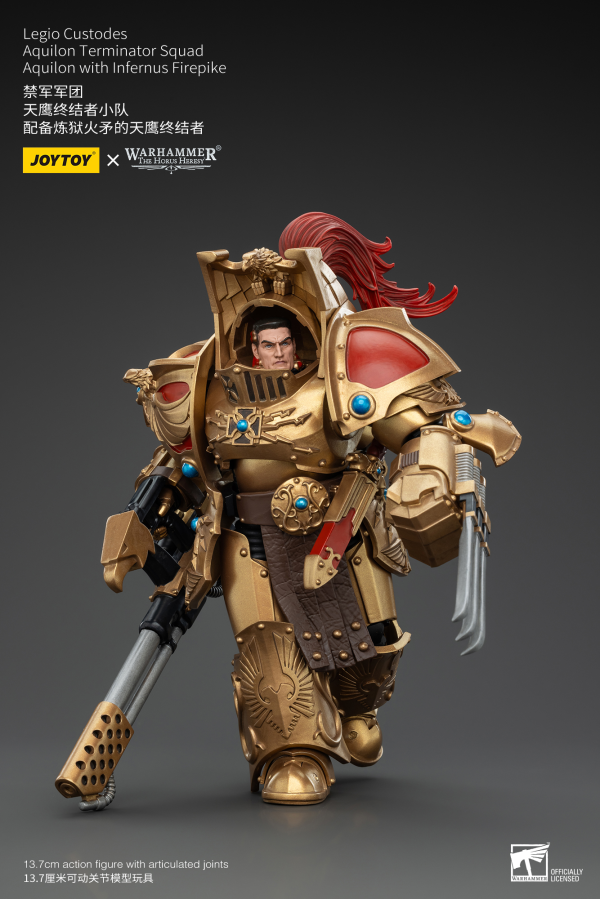 JOYTOY Legio Custodes Aquilon Terminator Squad Aquilon with Infernus Firepike | 6927054400768