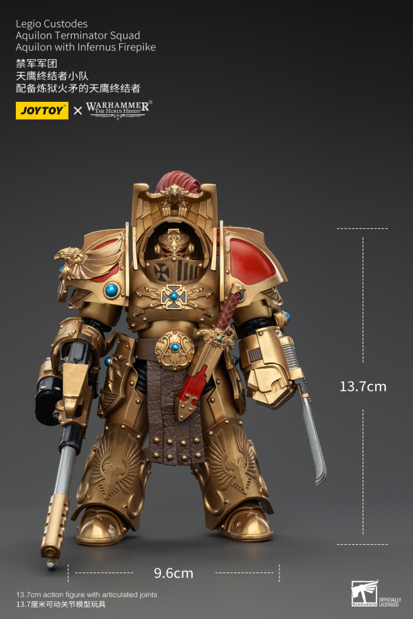 JOYTOY Legio Custodes Aquilon Terminator Squad Aquilon with Infernus Firepike | 6927054400768