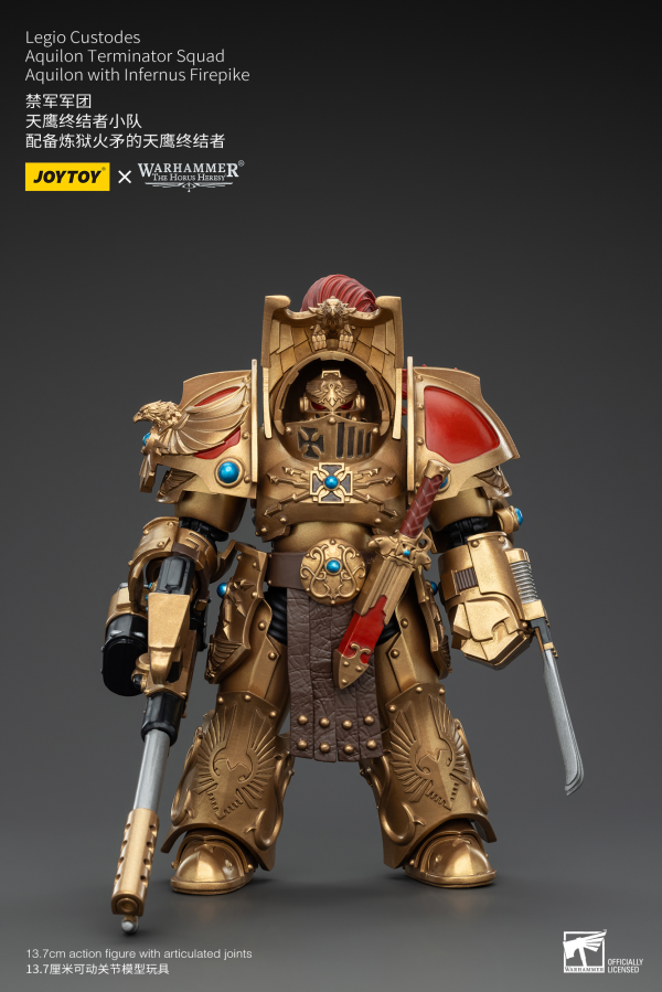 JOYTOY Legio Custodes Aquilon Terminator Squad Aquilon with Infernus Firepike | 6927054400768