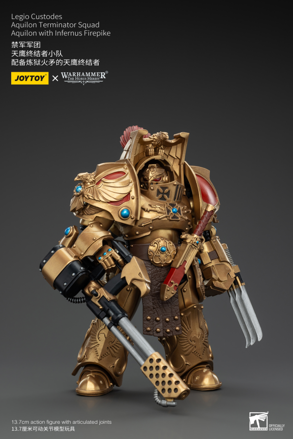 JOYTOY Legio Custodes Aquilon Terminator Squad Aquilon with Infernus Firepike | 6927054400768