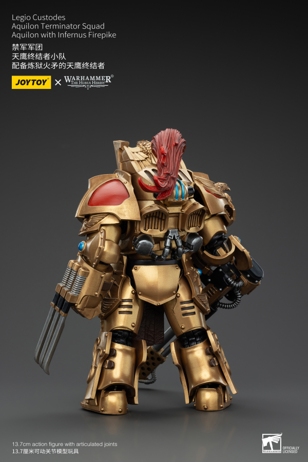 JOYTOY Legio Custodes Aquilon Terminator Squad Aquilon with Infernus Firepike | 6927054400768