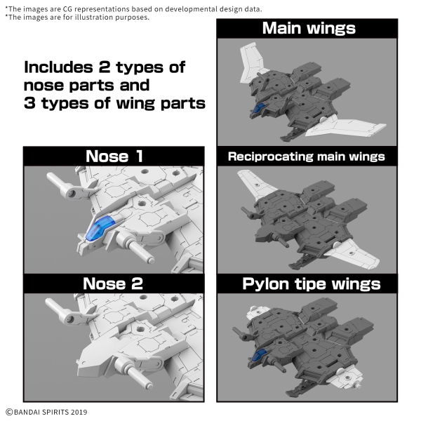 30MM 1/144 Extended Armament Vehicle (WING MOBILE Ver.) | 4573102683182