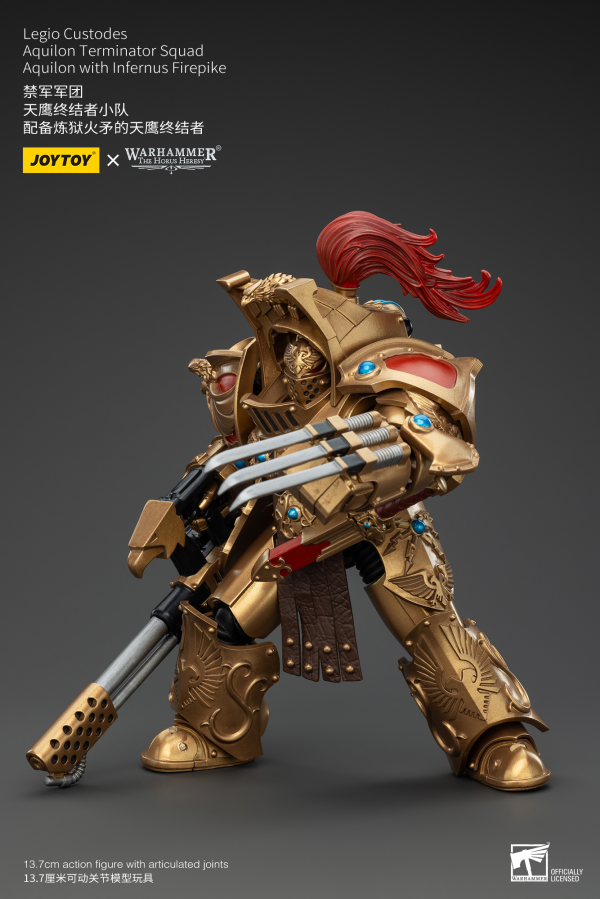 JOYTOY Legio Custodes Aquilon Terminator Squad Aquilon with Infernus Firepike | 6927054400768