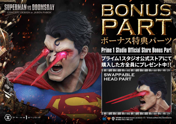Prime 1 Studio Ultimate Museum Masterline Superman (Comics) Superman VS Doomsday (Concept By Jason Fabok) DX Bonus Version(4580708034171)(4580708034171)