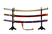 RORONOA ZORO THREE SWORD STYLE set (Wado Ichimonji,Sandai Kitetsu,Enma) "ONE PIECE", TAMASHII NATIONS PROPLICA