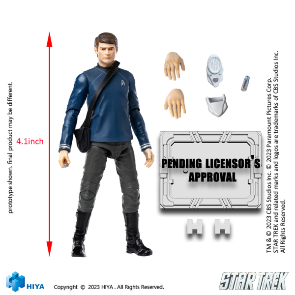 HIYA Toys Exquisite Mini Series 1/18 Scale STAR TREK 2009 McCoy Action Figure(6957534202650)(6957534202650)