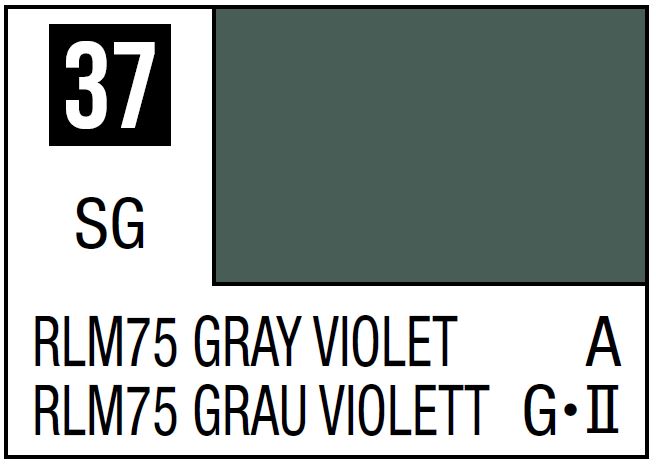 Mr Hobby Mr. Color 37 - RLM75 Gray Violet (Semi-Gloss/Aircraft) | 4973028716351