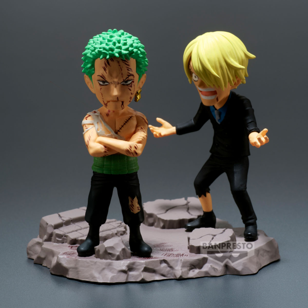 BANDAI Roronoa Zoro & Sanji "…NOTHING...AT ALL!!!!"  "One Piece", Banpresto World Collectable Figure Log Stories(4983164295238)(4983164295238)