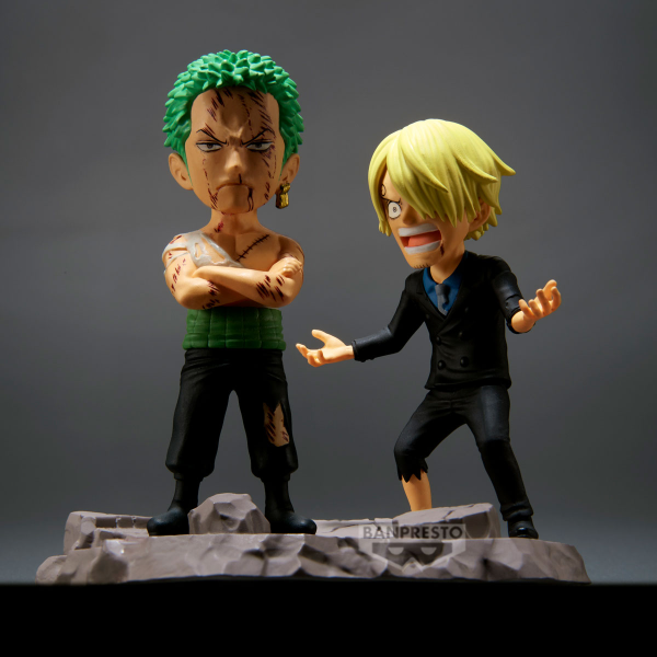BANDAI Roronoa Zoro & Sanji "…NOTHING...AT ALL!!!!"  "One Piece", Banpresto World Collectable Figure Log Stories(4983164295238)(4983164295238)