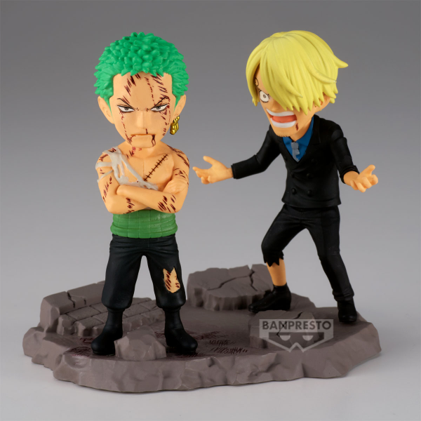 BANDAI Roronoa Zoro & Sanji "…NOTHING...AT ALL!!!!"  "One Piece", Banpresto World Collectable Figure Log Stories(4983164295238)(4983164295238)