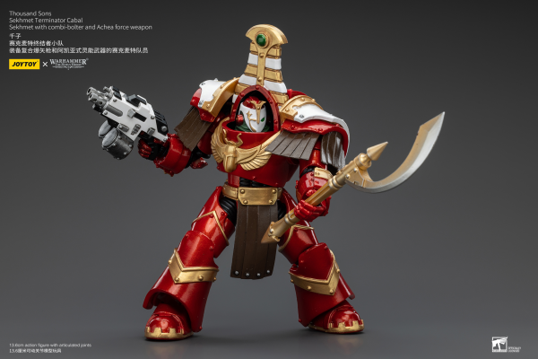 Joy Toy Thousand Sons Sekhmet Terminator Cabal Sekhmet With Combi-Bolter And Achea Force Weapon | 6973130377349