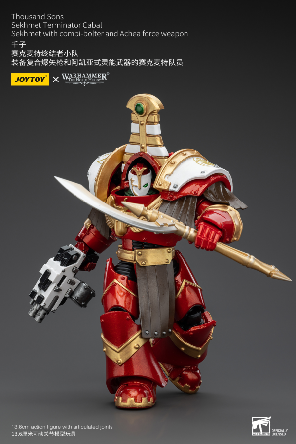 Joy Toy Thousand Sons Sekhmet Terminator Cabal Sekhmet With Combi-Bolter And Achea Force Weapon | 6973130377349