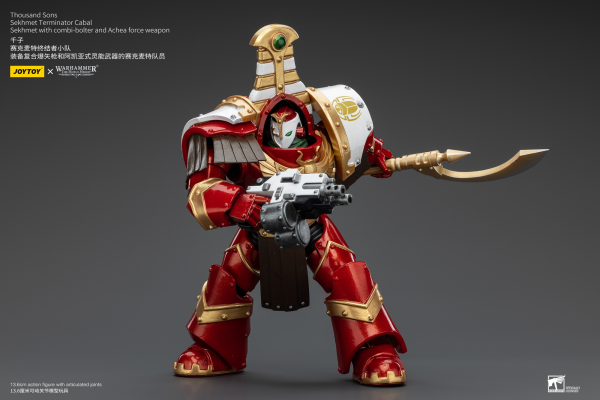 Joy Toy Thousand Sons Sekhmet Terminator Cabal Sekhmet With Combi-Bolter And Achea Force Weapon | 6973130377349