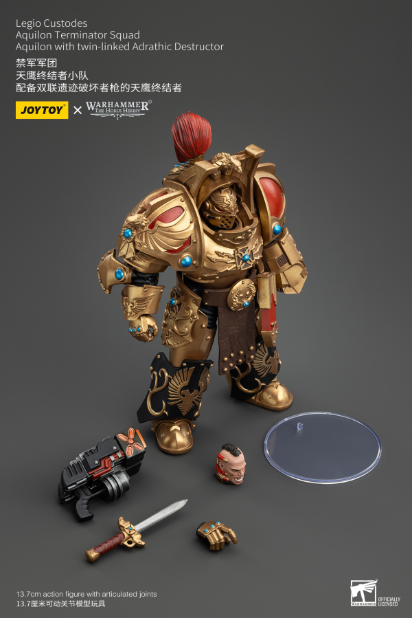 JOYTOY Legio Custodes Aquilon Terminator Squad Aquilon with twin-linked Adrathic Destructor | 6927054400751