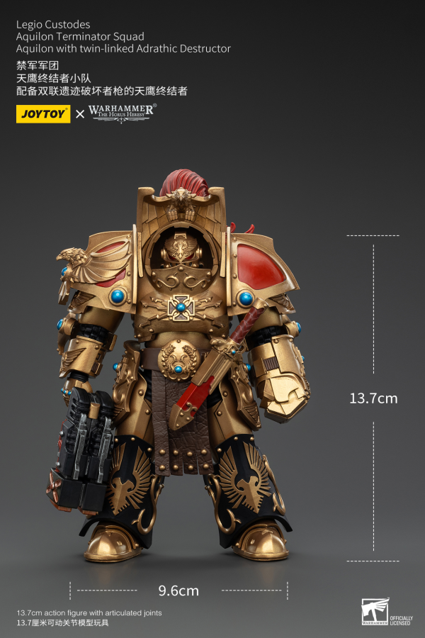 JOYTOY Legio Custodes Aquilon Terminator Squad Aquilon with twin-linked Adrathic Destructor | 6927054400751