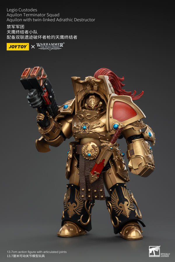 JOYTOY Legio Custodes Aquilon Terminator Squad Aquilon with twin-linked Adrathic Destructor | 6927054400751