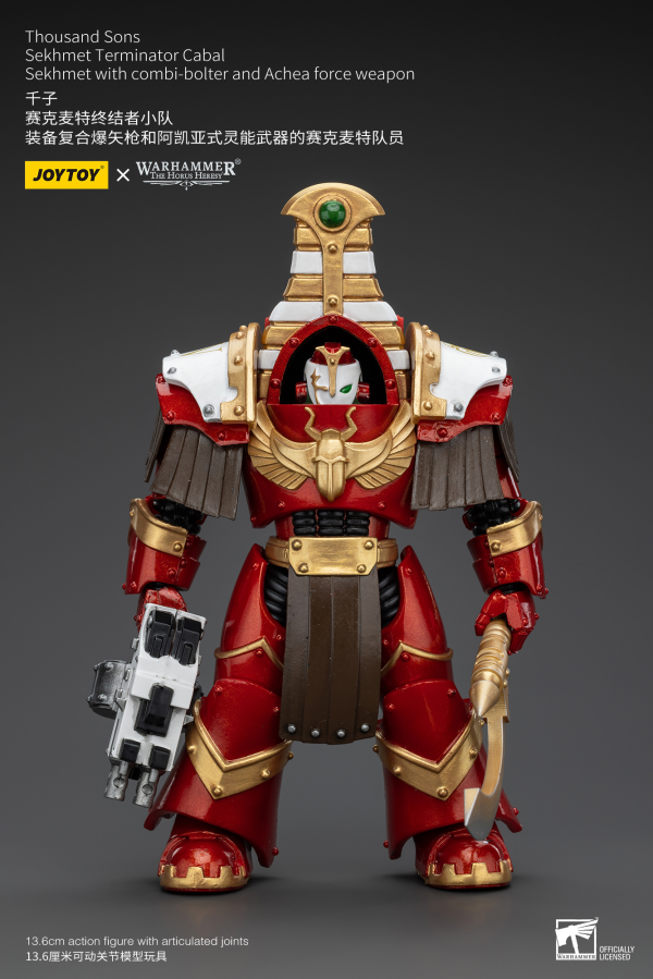Joy Toy Thousand Sons Sekhmet Terminator Cabal Sekhmet With Combi-Bolter And Achea Force Weapon | 6973130377349