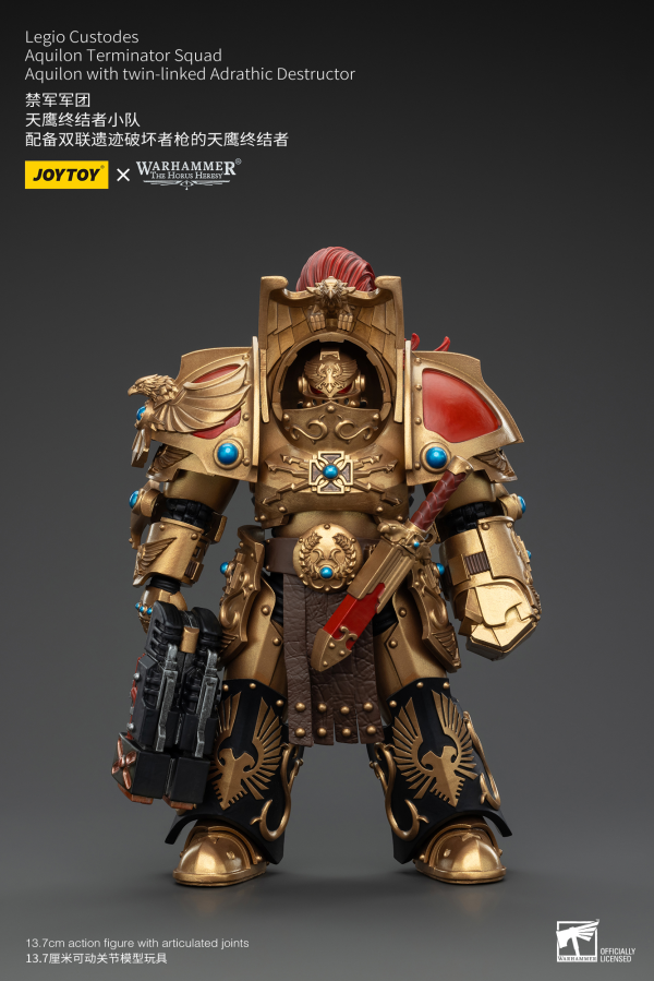 JOYTOY Legio Custodes Aquilon Terminator Squad Aquilon with twin-linked Adrathic Destructor | 6927054400751