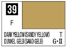 Mr Hobby Mr. Color 39 - Dark Yellow (Sandy Yellow) (Flat/Tank) | 4973028716375