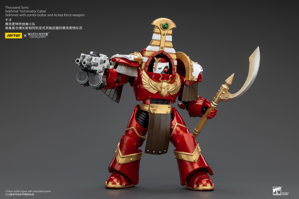 Joy Toy Thousand Sons Sekhmet Terminator Cabal Sekhmet With Combi-Bolter And Achea Force Weapon | 6973130377349
