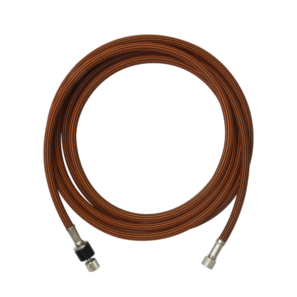 SPARMAX 2.5M BLACK & ORANGE BRAIDED HOSE 1/8”PS x 1/8”PS WITH SWIVEL JOINT | 4712946605244