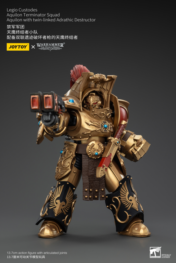 JOYTOY Legio Custodes Aquilon Terminator Squad Aquilon with twin-linked Adrathic Destructor | 6927054400751