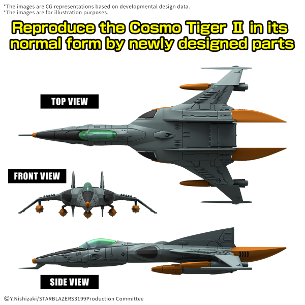 MECHA COLLECTION DX TYPE 1 SPACE FIGHTER ATTACK CRAFT COSMO TIGER II (DOUBLE SEATER/SINGLE SEATER) [2 machine set]