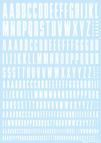 HiQ Parts CND Decal Alphabet White (1pc) | 4573211371833