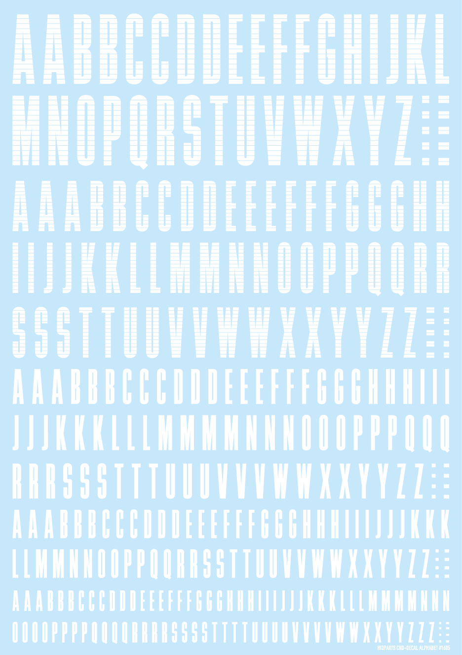 HiQ Parts CND Decal Alphabet White (1pc) | 4573211371833
