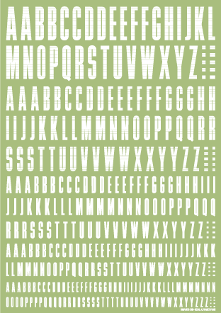 HiQ Parts CND Decal Alphabet White (1pc) | 4573211371833
