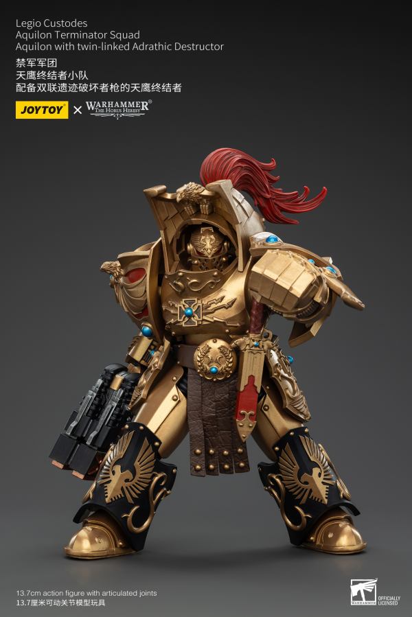 JOYTOY Legio Custodes Aquilon Terminator Squad Aquilon with twin-linked Adrathic Destructor | 6927054400751