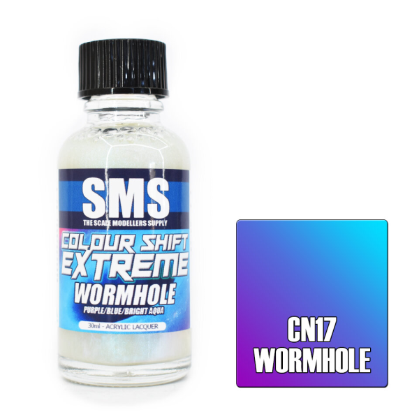 The Scale Modellers Supply (SMS) Colour Shift Extreme WORMHOLE (PURPLE/BLUE/BRIGHT AQUA) 30ml | 744109798924