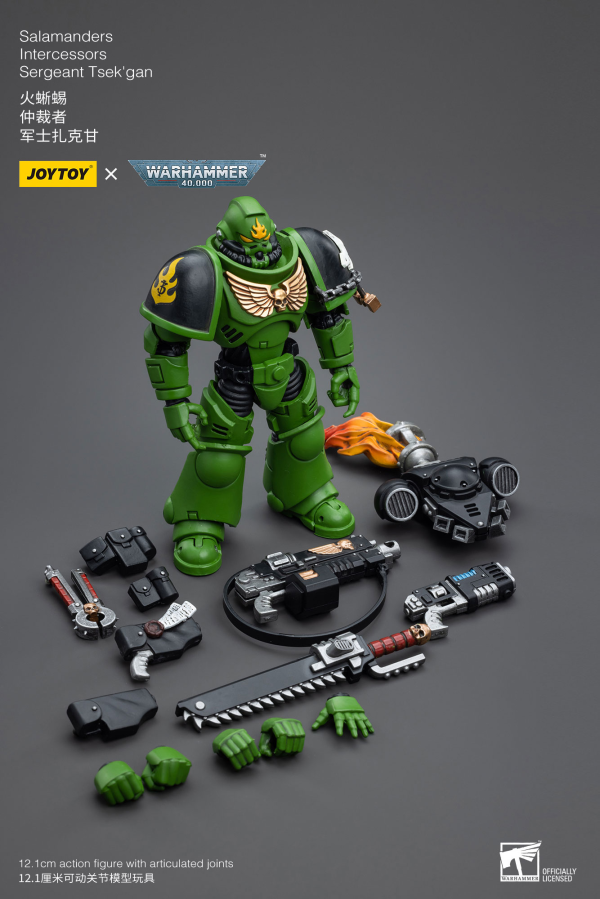 JOYTOY Salamanders Intercessors Sergeant Tsek'gan(6973130375239)(6973130375239)