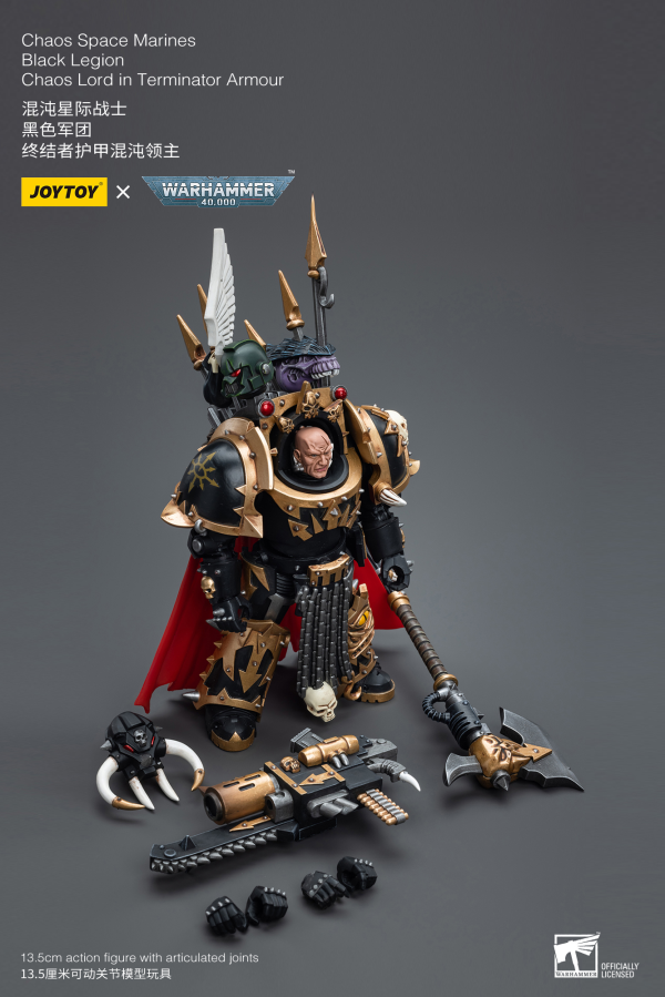 Joy Toy Chaos Space Marines Black Legion Chaos Lord in Terminator Armour(6973130376489)(6973130376489)
