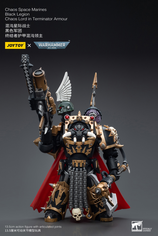 Joy Toy Chaos Space Marines Black Legion Chaos Lord in Terminator Armour(6973130376489)(6973130376489)