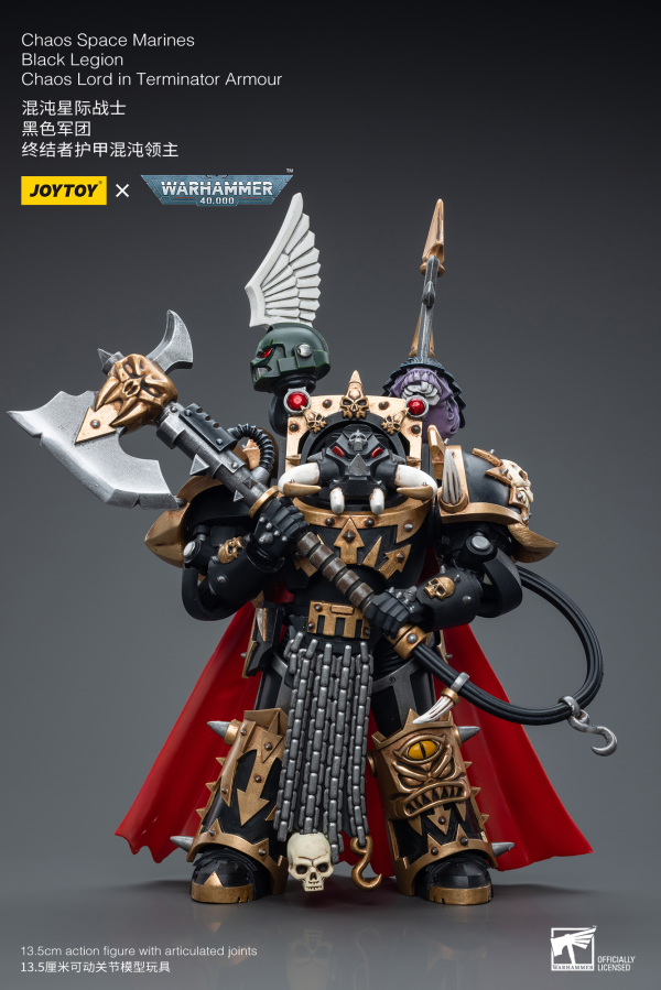 Joy Toy Chaos Space Marines Black Legion Chaos Lord in Terminator Armour(6973130376489)(6973130376489)