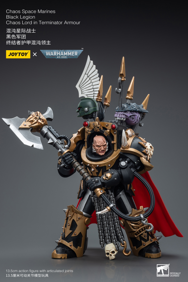 Joy Toy Chaos Space Marines Black Legion Chaos Lord in Terminator Armour(6973130376489)(6973130376489)