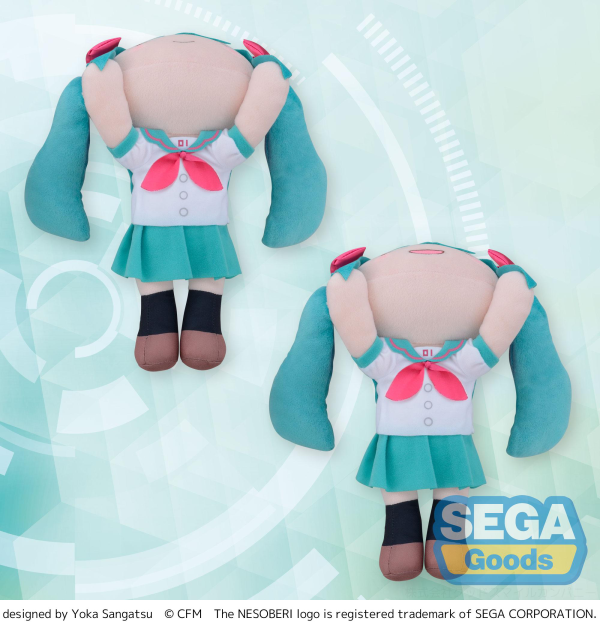 SEGA Fuwapetit NESOBERI (Lay-Down) "Hatsune Miku" Series M Plush "Hatsune Miku 16th Anniversary"