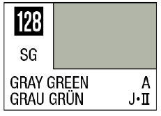 GSI Creos Mr. Color 128 - Gray Green (Semi-Gloss/Aircraft)(4973028717068) | 4973028717068