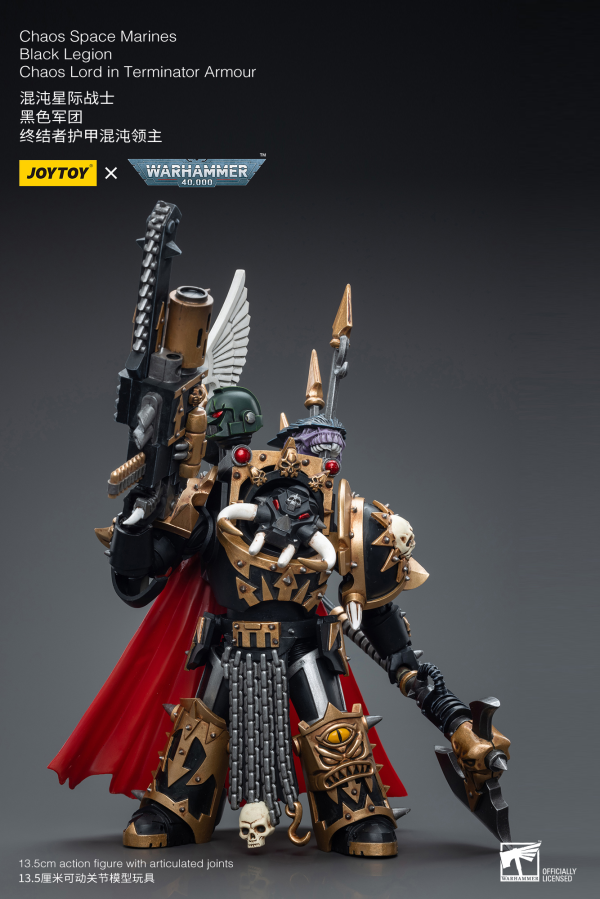 Joy Toy Chaos Space Marines Black Legion Chaos Lord in Terminator Armour(6973130376489)(6973130376489)