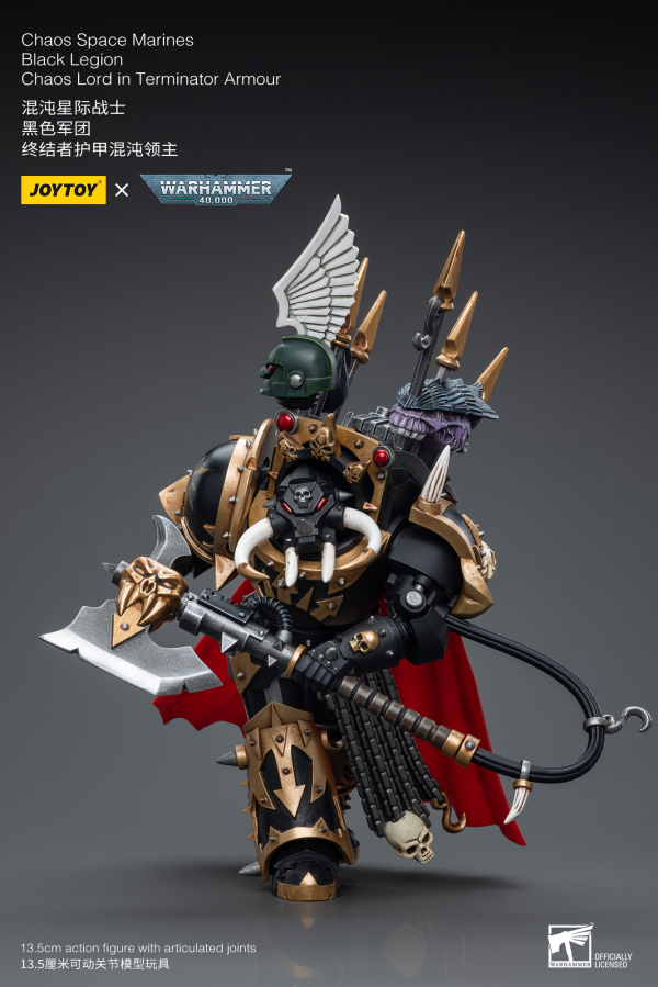 Joy Toy Chaos Space Marines Black Legion Chaos Lord in Terminator Armour(6973130376489)(6973130376489)