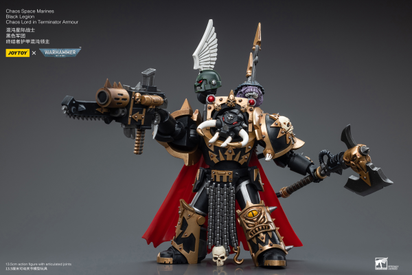 Joy Toy Chaos Space Marines Black Legion Chaos Lord in Terminator Armour(6973130376489)(6973130376489)